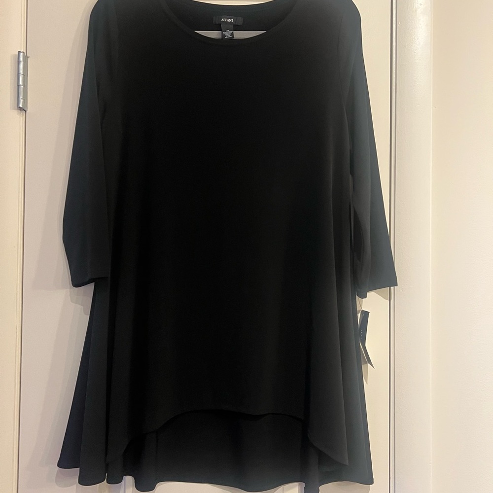 Alfani Black Tunic with Unique Hem